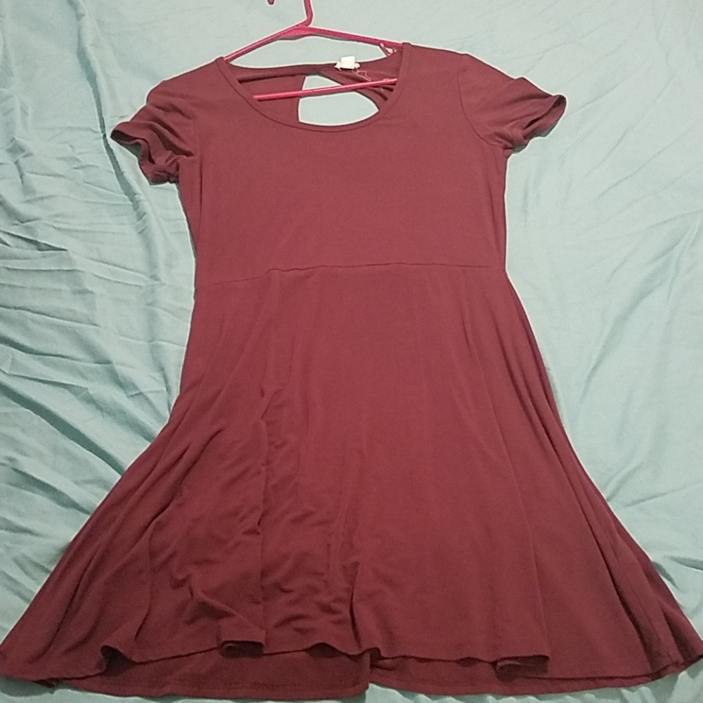 Burgandy mini dress
